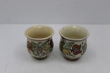 Vintage 1950's Pair Korono Mexican Pottery Cups picture