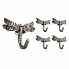 Case Lot (10) - 5-Pack Dragonfly Hooks Brushed Satin Pewter picture