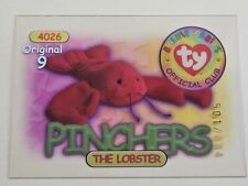 TY Beanie Baby Trading Card, Original 9, #6 Pinchers Silver # 501/884 picture