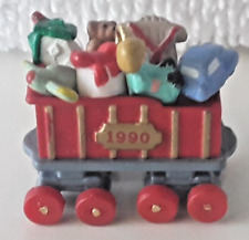 Hallmark Miniature Ornament- Noel R.R., Coal Car, 1990 aged box picture