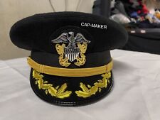 Us Navy Officer Visor Cap Hat, US Navy Commander captain Rank Cap 58 CmSizes  picture