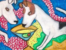 SMOOTH FOX TERRIER Collectible ACEO Mini Art Print Card 2.5 x 3.5 Artist KSams picture