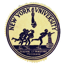 Vintage NYU Seal 1950s New York University Felt Perstare Et Praestare MDCCCXX picture
