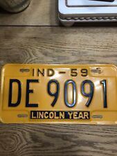 1959 Indiana License Plate picture