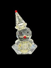 LACI Austrian Crystal Clown Face Figurine Bust Red Nose With Hat picture
