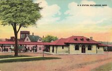 Railroad Station Depot Southbridge Massachusetts MA c1910 Postcard picture