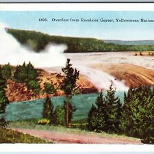c1930s Yellowstone Nat'l Park, Wyo Excelsior Geyser Overflow Firehole River A219 picture