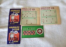 HAROLD'S CLUB IN RENO: FIVE PIECES OF EPHEMERA: 1950'S: G picture