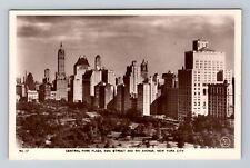 New York City NY RPPC, Central Park Plaza, Souvenir Vintage Postcard picture