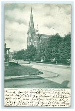 1907 St. Mary's Church View, Pawtucket Rhode Island, RI Antique Postcard picture