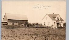 FARM HOUSE & BARN superior wi real photo postcard rppc wisconsin history picture