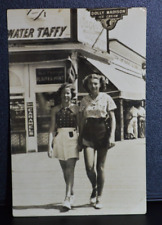 1937 RPPC Women on Boardwalk Dolly Madison Ice Cream Sign Wildwood NJ Postcard picture