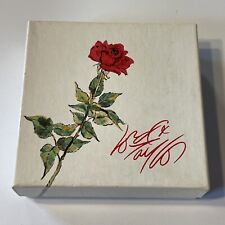 Vintage Lord & Taylor Red Rose Box About 3.5” x 3.75” x 1” picture