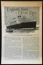 MV Britannic 1930 Pre Maiden Voyage pictorial White Star Ocean Liner picture