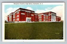 Rochester NY-New York, Benjamin Franklin High School Vintage Souvenir Postcard picture