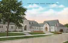 Postcard MN Austin Minnesota Queen of Angels Church Linen Vintage PC a2183 picture
