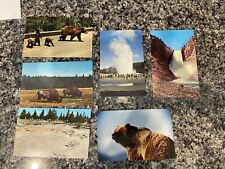 1960s-80s YELLOWSTONE NATIONAL PARK UNUSED VTG POSTCARD LOT of 6 DIFF. picture
