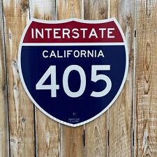 Authentic Reflective California Interstate 405 Santa Monica Sign 24