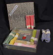 8 Vtg Hi Jacs Coasters Set in Box MCM Retro Bar Cocktails Can Koozies Terrycloth picture