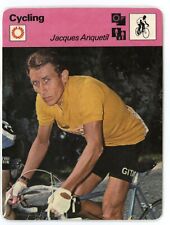 Jacques Anquetil - Bicycle Racing   Sportscaster Card- LAMINATED picture