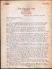 1926 Crescent City Florida - Orange Inn - F E Horning - Rare Letter Head Bill picture