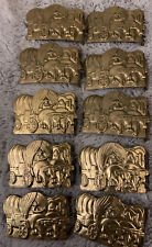 Lot of 10 Goldtone Belt Buckles - Wagon  picture