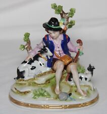 Scheibe Alsbach Kister German Porcelain Boy with Goats Figurine picture
