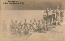 Swimming Pool S.P.S. Camp Danbury N.H. Boys on Dock c.1911 RPPC B597 picture