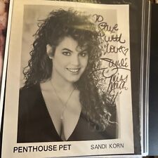 SANDI KORN  Autographed  Penthouse Pet Photo - 8 X 11 picture