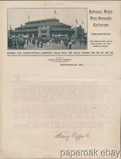 1912 Fasig-Tipton Race Horse Sale Indiana State Fair Grounds Coliseum Letter  picture