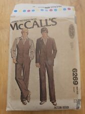 McCall's 6269 Vintage 1978 Men's 3-piece Suit Chest 40 Waist 34 UNCUT picture