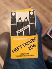 Vintage Esterbrook Hefty-Mark New Hanger Cap Permanent Marker Lot Of 8 Yellow  picture