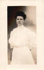Vintage PPC - Woman in White - F23477 picture