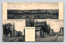 Klein-Linden Germany Mult-View Total Kirche U Schule Maiplatz Karl Ampt Postcard picture