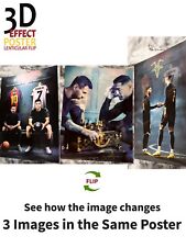 Lionel Messi,Cristiano Ronaldo-3D Poster ,3D Lenticular-3 Images Change picture