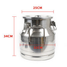12-60L Stainless Steel Milk Can Wine Pail Bucket Oil Milk Tote Jug with Seal Lid picture