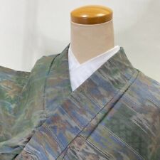 Oshima Tsumugi VINTAGE Japanese Kimono Silk tumugi ANTIQUE LADIES KIMONO 1733 picture