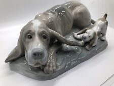 Lladro NAO Bloodhound Dog Basset Hound Puppy Figurine 11 1/2” Spain Porcelain￼ picture