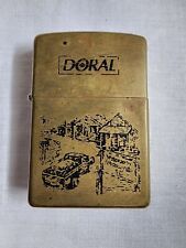 Zippo 1996 Solid Brass Lighter Doral Welcome To Tobaccoville. RARE picture