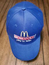 Monopoly Play Two Win Blue Vtg. Mcdonalds Hat 2012 - 100% Polyester  picture