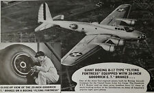 1939  BOEING B-17 in E.T. Brakes Ad Print Ad 2A031*.  picture
