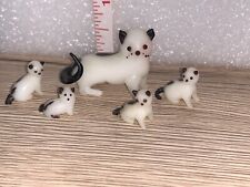 Vintage Miniature Glass Cat With Mini Kittens  picture