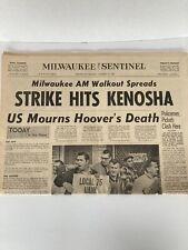 STRIKE HITS KENOSHA UAW American Motors Union Herbert Hoover Dead Milwaukee 1964 picture
