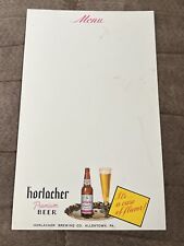 HORLACHER PREMIUM BEER PAPER MENU Its A Case Of flavor 6.75