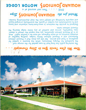 Howard Johnson's Motor Lodge Restaurant Vintage Information Survey Postcard  picture