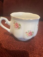 Vintage Extra Touch FTD Small Pink Roses Floral Gold Rim Tea Cup picture