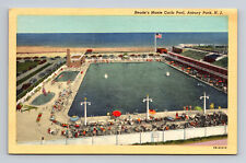 Reade's Monte Carlo Swimming Pool in Asbury Park NJ 1945 Linen Postcard picture