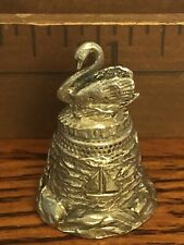 Thimble Pewter Swan Figurine And Sailing Ships picture