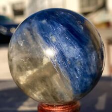 205G Rare！Natural beautiful Blue Kyanite Sphere Ball Quartz Crystal Healing picture