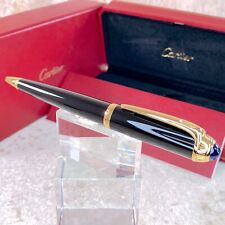 Cartier Ballpoint Pen Roadster Black Resin 18K Gold Finish w/ Case & Papers picture